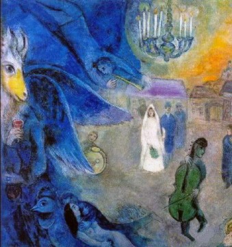 Die Hochzeitskerzen des Zeitgenossen Marc Chagall Ölgemälde